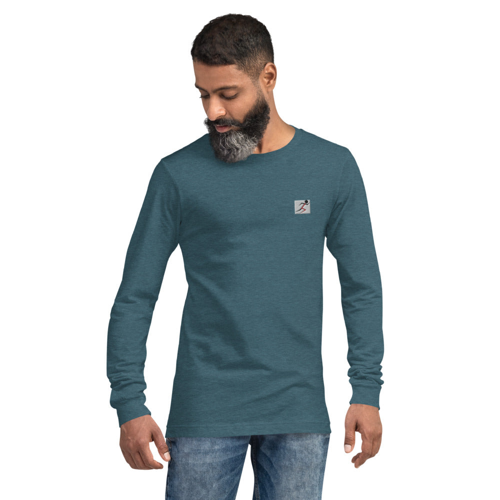 Embroidered Stickman Unisex Long Sleeve Tee