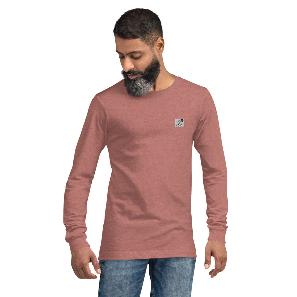 Embroidered Stickman Unisex Long Sleeve Tee