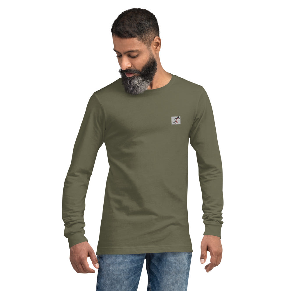 Embroidered Stickman Unisex Long Sleeve Tee