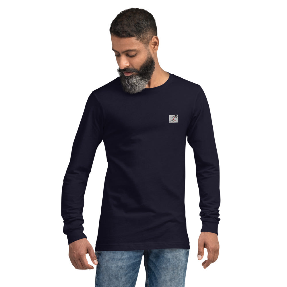 Embroidered Stickman Unisex Long Sleeve Tee