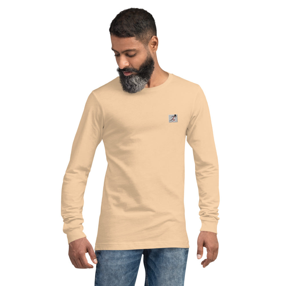 Embroidered Stickman Unisex Long Sleeve Tee