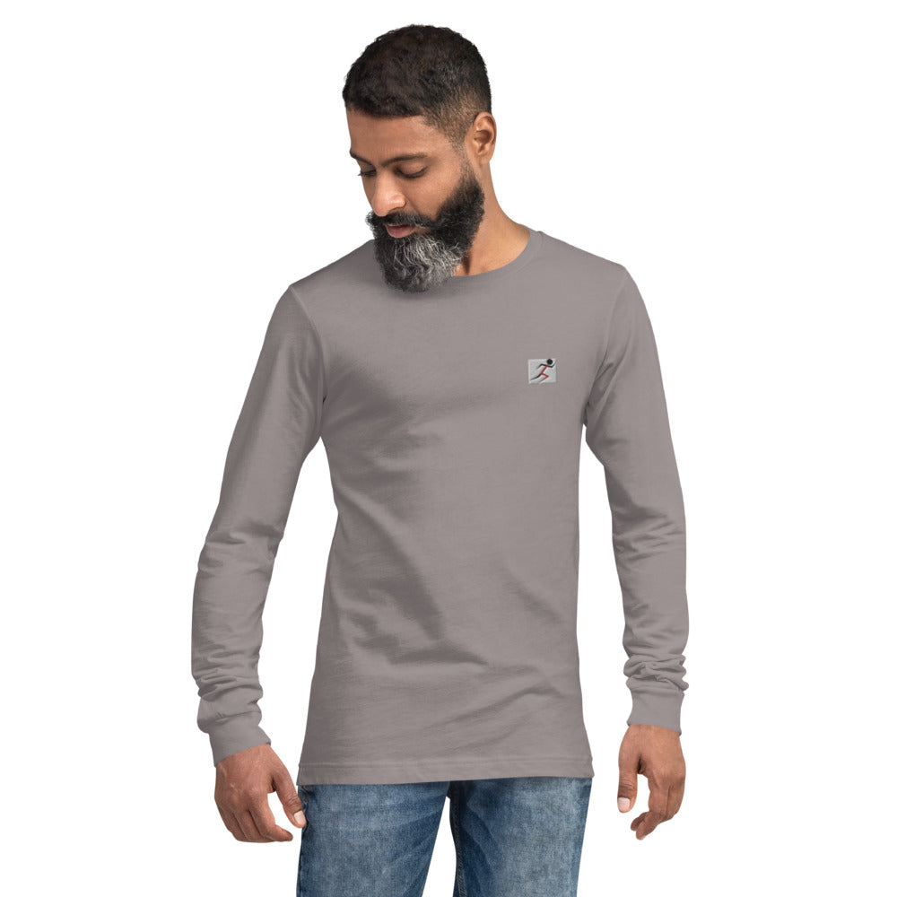 Embroidered Stickman Unisex Long Sleeve Tee