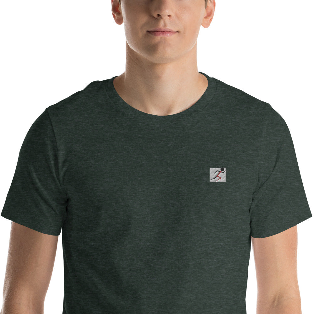 Embroidered Stickman Short-sleeve unisex t-shirt