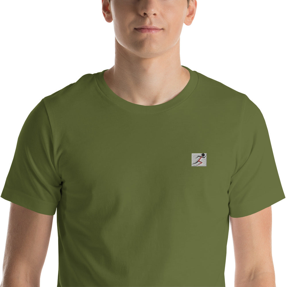 Embroidered Stickman Short-sleeve unisex t-shirt